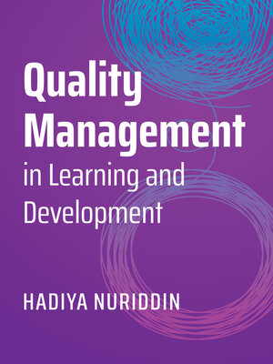 cover image of Quality Management in Learning and Development